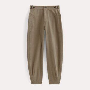 Everlane Women's Fatigue Barrel Pant in Taupe, Size 6, Cotton/Linen